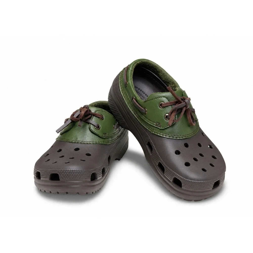 Crocs Classic Boat Shoe Espresso Army Green Brown 212022-26E Mens Size 11 New